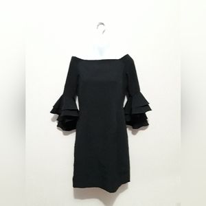 Milly mini long sleeve black dress